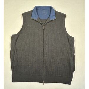Pendleton Sweater Vest Full Zipper Men's Size XL Cotton Blend Gray